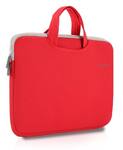 Plemo 13-13.3 Inch Laptop Sleeve Case Waterproof Neoprene Bag for MacBook Air / 13.3-Inch Laptops / Notebook, Red