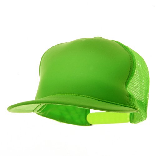 5 Panel Neon Color Poly Mesh Cap - Neon Green W36S65F (One Size)