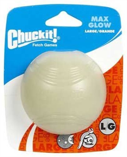 Large Chuckit Max Glow Dog Ball 3 1-Pack