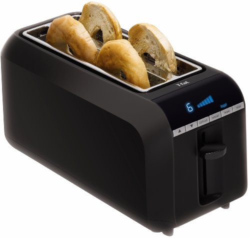 T-fal TL6802 4-Slice Digital Toaster with Bagel Function, Black