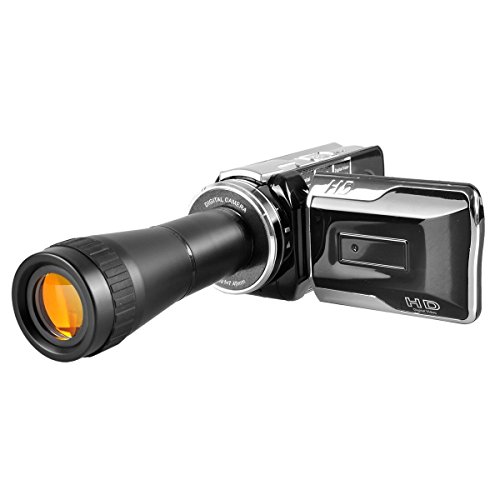 PowerLead Pxlo FS011 Digital Video Photo Camera Binoculars Outdoor 720P 12x32 Digital Video Camera With 3 TFT LCD Color Screen Remote Control Headphone (Black)