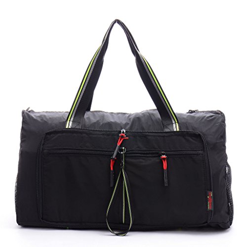 Travel Duffel Bag For Women And Men - Lightweight Foldable Duffle Bags For Luggage Gym Sports Black