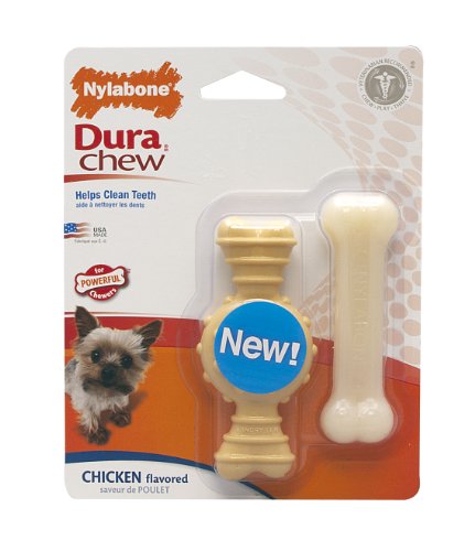 Nylabone DuraChew Petite Ring Bone Dog Chew Toy, Twin Pack