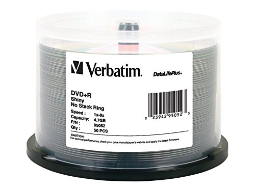 Verbatim DVD+R 4.7GB 8X DataLifePlus Shiny Silver 50 Dic Spindle 95052