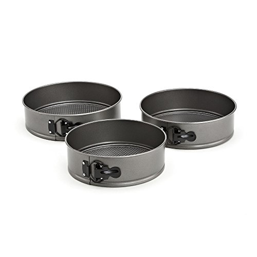Good Cook Premium Nonstick Leak-proof 3 Piece Springform Pan Set, 8/9/10, Gray