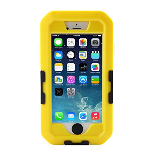 AngLink Bike IPX4 Waterproof Shock Protected Tough Case Motorcycle Bicycle Handlebar Mount for iPhone 6 6 Plus(5.5'Plus:Yellow)