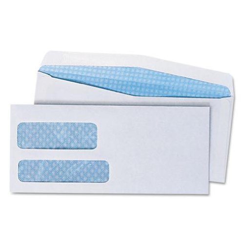 Universal Double Window Business Envelope, #9, White, Pack of 50