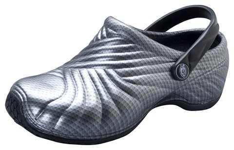 Dickies Footwear ZIGZAG Women's Injected Clog With Backstrap Chrome,Grey,Carolina Blue 10 M US