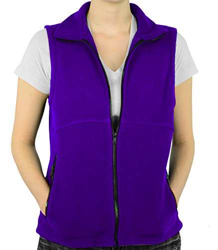 Fleece Vest for Women - 6 Different Colors Available - by Mato & Hash Purple M