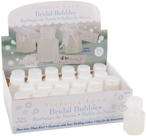 Darice 1402-43, Wedding Bubbles 24-Piece/Display 24-1/2-Ounce Bottles Box
