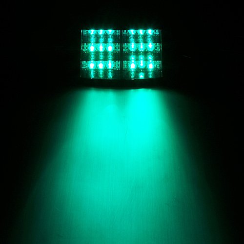 18 LED Flash Strobe Police Dash Emergency Light Green