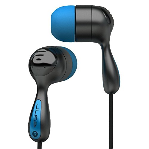 JLab JBuds J-BLKBLU-FOIL Hi-Fi Noise-Reducing Ear Buds, Guaranteed for Life - Black/Blue