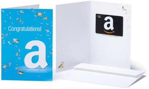 Amazon.com $35 Gift Card in a Greeting Card (Congratulations Design)