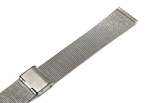 18MM SILVER STAINLESS STEEL MESH METAL BUCKLE WATCH BAND STRAP FITS SKAGEN & OTHERS