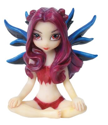 Resin Invoking The Eclipse Sitting Fairy Girl Statue Figurine