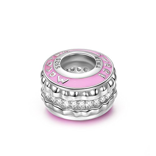 Ninaqueen 925 Sterling Silver Colorful Enamel Macaron Charms Fit Pandora Bracelet