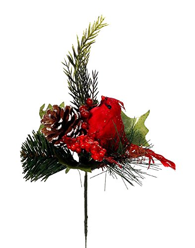 Christmas Decoration Floral Decoration Cardinal Christmas Pick - 2 Assorted Styles