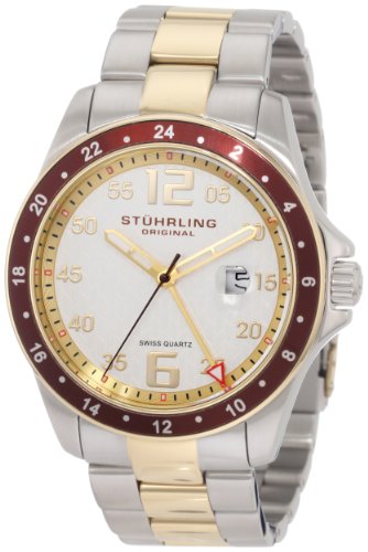 Stuhrling Original Men's Lifestyles Regatta Galleon Swiss Quartz Watch Silver 289.332LL22