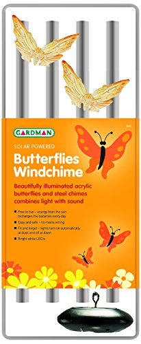 Gardman Solar Butterflies Windchime