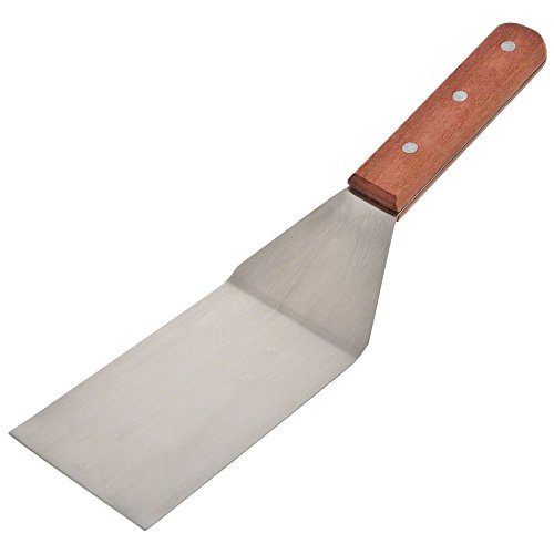 12 1/2 Inch - Stainless Steel Spatula Turner with Wood Handle and Square End