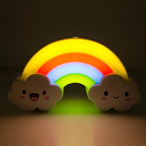 Ipow IP1-2014120975 Smiley Face Rainbow Light Lamp, Rainbow Color