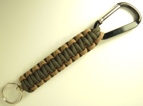 550 lb Paracord Survival Key Chain/Fob on Carabiner