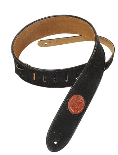 Levy's Leathers Suede Leather Guitar Strap ,Black