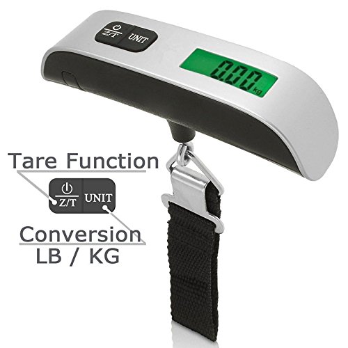 Amzdeal Suitcase Scales 50KG Digital Luggage Scales Bag Scale