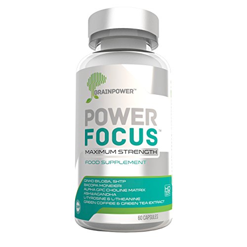 PowerFocus® #1 STRONGEST Nootropics Brain Supplement | Memory Supplement | Focus Enhancer | Concentration Supplement | Mood Enhancer | #1 Most Powerful 2956MG Active dose Formulated by experts with Alpha GPC Choline, 5HTP, Bacopa Monneiri, Ginko Biloba, Green Tea, L Theanine, Magnesium, Ashwagandha, B12 + Multivitamin | For students, entrepreneurs, 9-5, athletes, the elderly | 30 Day Money back Guarantee!