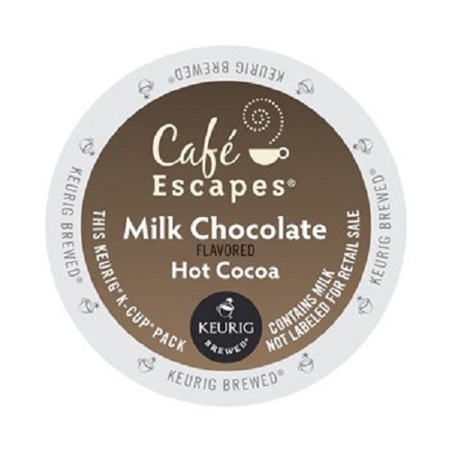 Café Escapes Hot Cocoa, Milk Chocolate, K-Cup Portion Pack for Keurig Brewers, 24-Count