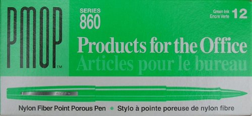 Papermate PMOP 860 Green Nylon Fiber Point Porous Pen Dozen