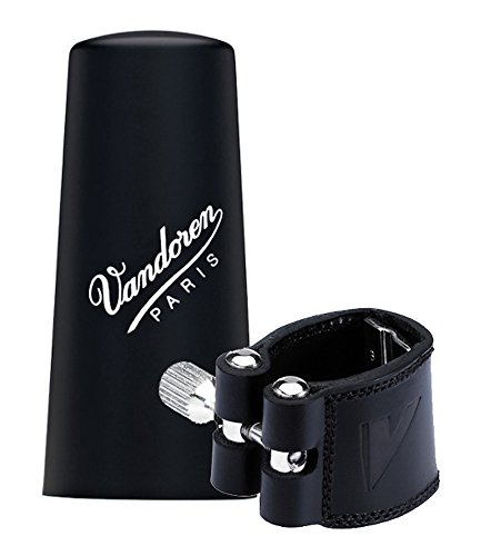 Vandoren LC21P Leather Ligature and Plastic Cap for Bb Clarinet with 3 Interchangeable Pressure Plates