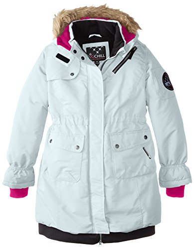 Big Chill Big Girls' Long Expedition Jacket, White, 14/16