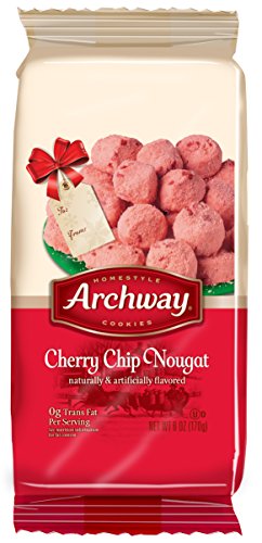 Archway Holiday Cherry Chip Nougat Cookie, 6 Ounce