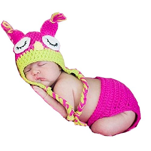 Joy Baby Infant Costume Photo Photography Prop (Newborn-6 Months) - Owl Pink Hat only