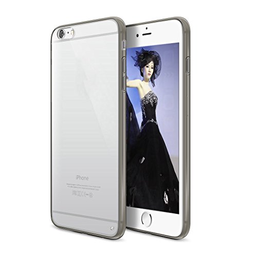 D8 Slim Crystal Clear Cover Protective Transparent TPU Back Cover Case for iPhone 6 4.7 Inch(Grey)