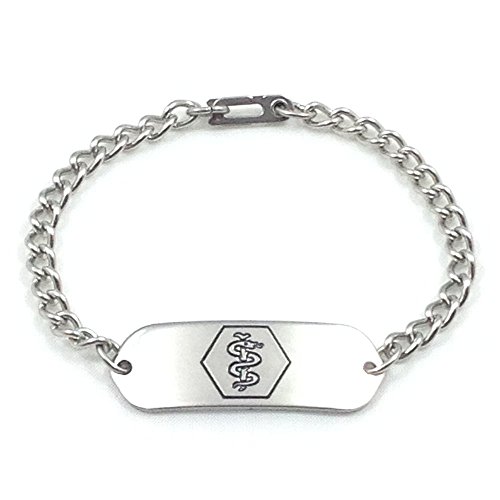 Non Allergenic Stainless Steel Medical ID Bracelet IDB-11