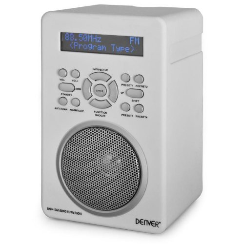 DENVER DAB-43PLUS White - Portable DAB Digital Radio