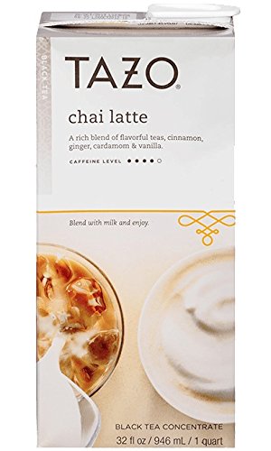 Tazo Latte Concentrate Organic Chai Tea, 32 Ounce -- 6 per case.
