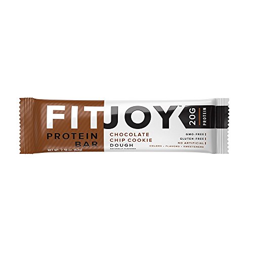 FitJoy Nutrition Protein Bar, Chocolate Chip Cookie Dough, 12 Count