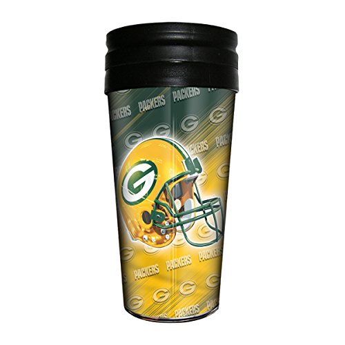 ICUP Green Bay Packers Plastic Travel Mug, 16-Ounce, Green