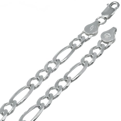5.5mm .925 Sterling Silver Figaro Link Chain Necklace