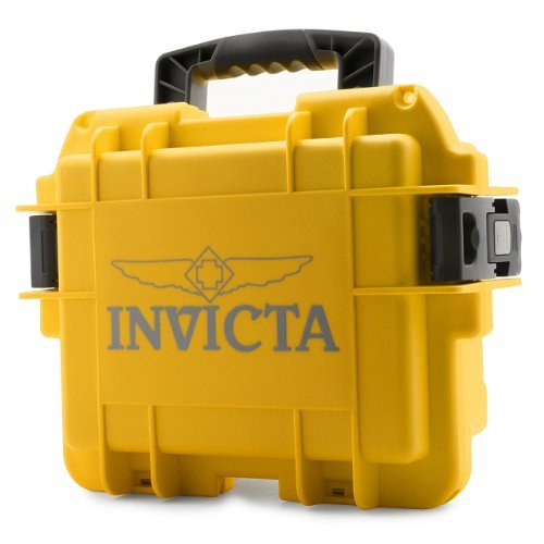 Invicta IG0097-SM1S-Y 3 Slot Yellow Plastic Watch Box Case