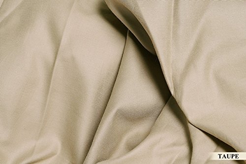 British Choice Linen Egyptian Cotton 400-Thread-Count Sateen Size 2 Qty Pillow Cover 50X75 Cm, Taupe Solid