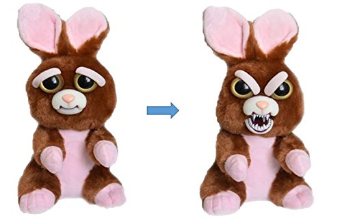 Feisty Pets by William Mark- Vicky Vicious- Adorable 22cm Plush Stuffed Bunny That Turns Feisty With a Squeeze!