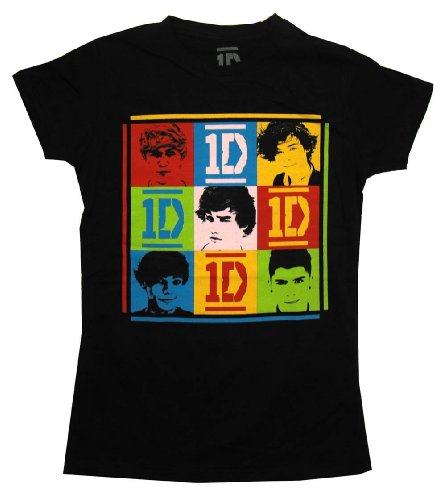 1D Louis Harry Zayn Niall And Liam Band Lineup Girls Juniors T-Shirt Select Shirt Size: Medium
