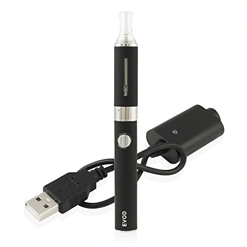 Electronic Cigarette | E shisha | eKaiser Rechargeable eEvod Bottom Refill | Black Battery | USB Charger