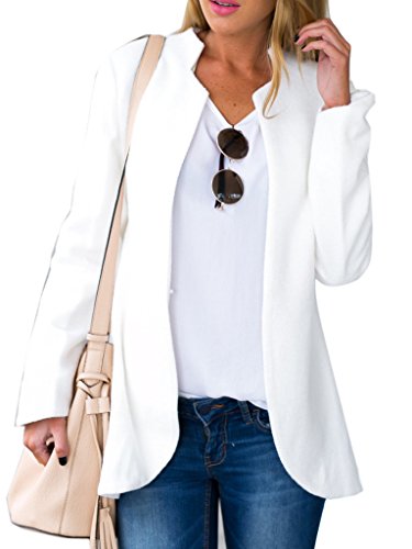Choies Women's Fashion Casual Long Sleeve Slim Office Blazer with Stand Collar