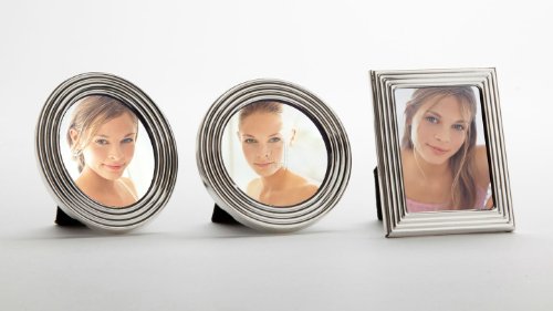 2X3 MINI SILVER PICTURE FRAME SET OF 3