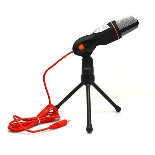 VONOTO [Condenser Microphone] MSN Skype Singing Recording 3.5mm AUX Jack Microphone Mic with Stand For Laptop PC Computer